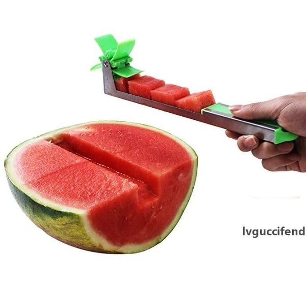 

watermelon slicer cutter stainless steel knife corer tongs windmill watermelon cutting fruit vegetable tools kitchen gadgets