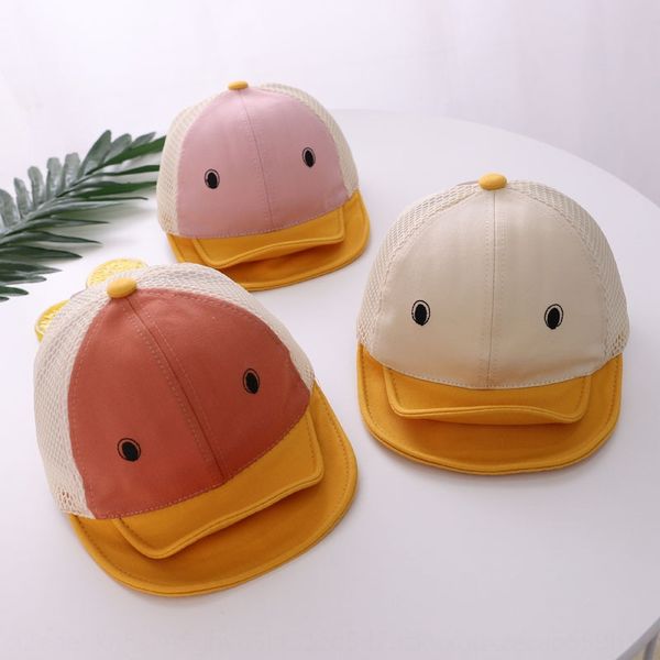 

bida children's duck-shaped breathable mesh hat summer new cap baby cap baby sun hat, Yellow