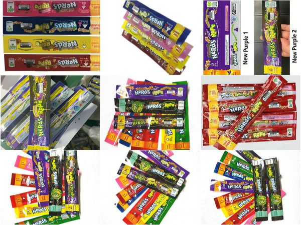 

2020 nerds rope exotic 420 infused gummies 710 edibles packaging long three edge sealing bag smell proof candy food package bag from home003