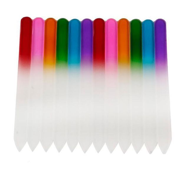 

sale pink purple red blue colorful glass nail files durable crystal file nail buffer nailcare nail art tool for manicure uv polish tool