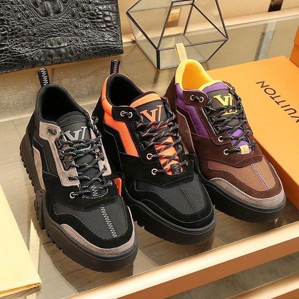 

mens shoes luxury breathable fashion platform sneakers sports shoes comfortable footwears men shoes luxury design hilking sneaker with box