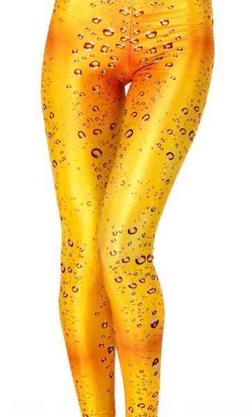 

starry sky digital printed yellow water drops pants digital tight pants tight leggings lgs3423, Black;white