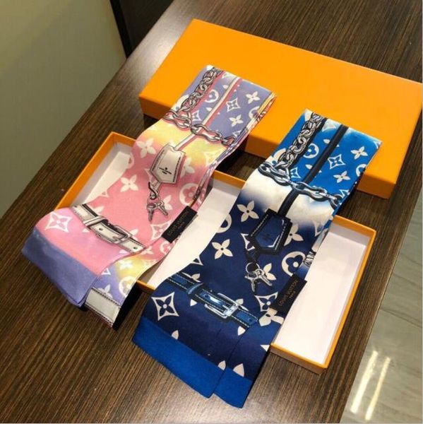 

new design 100% silk handbag long scarf shawl for women italy style soft silk scarves small bag head scarf fashion scarf, Blue;gray