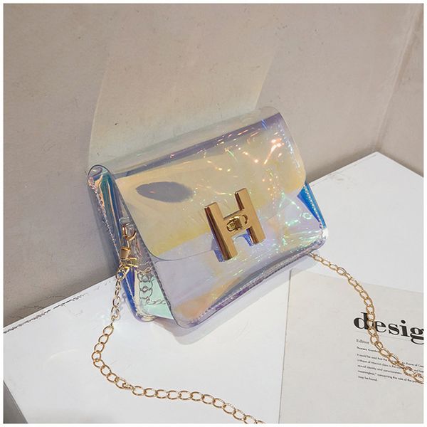 

women laser shouler bag transparent colorful bag shopping shoulder girls fashion handbags