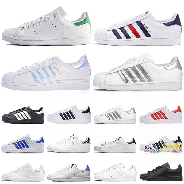 

adidas stan smith superstar superstars кроссовки тройные белые черные женские мужские тренеры спорта на открытом воздухе кроссовки теннис хо