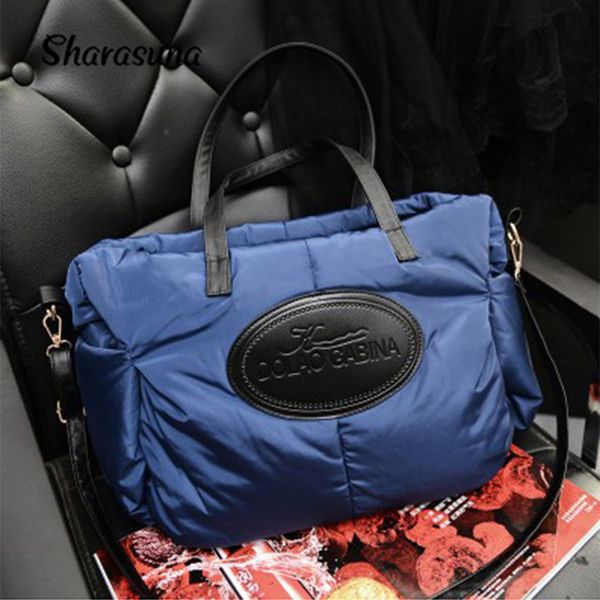

2020 winter cotton fashion women handbags designers brand women shoulder bag warm tote women messenger bags high quality