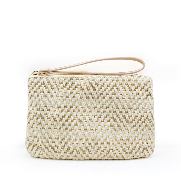 

2020 fashion straw bag womens clutch bag hand woven rattan bag bohemian zipper beach