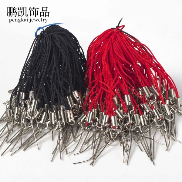 

qgqcq diy accessories single ring mobile phone hanging nine-character needle soft pottery diy sling accessory sling wool felt pendant rope h, Silver