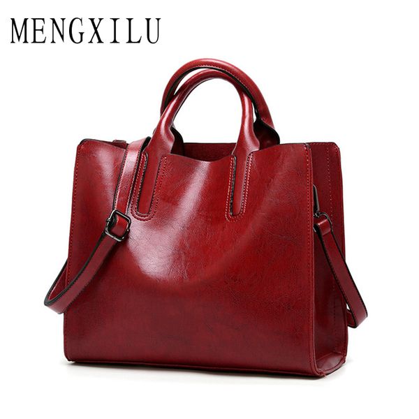 

fashion bag for women 2020 wax pu leather shoulder bags luxury handbags women bag designer crossbody bolsa feminina
