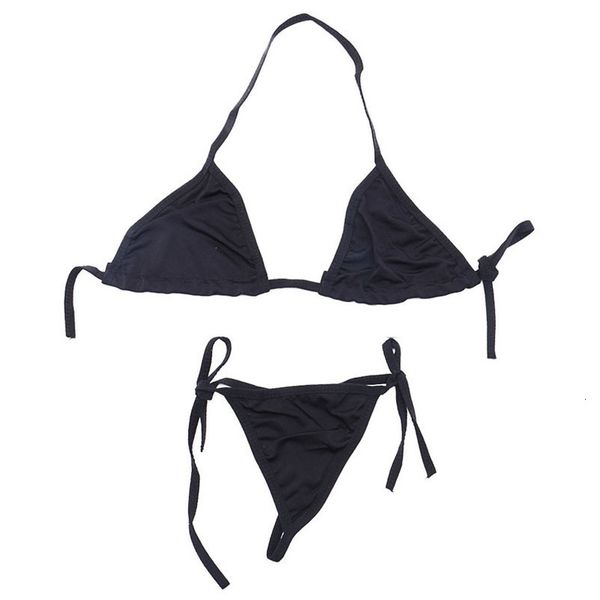 

1 set women micro thong babydoll underwear bra g string bikini swimwear sleepwear drop shipping good quality, White;black