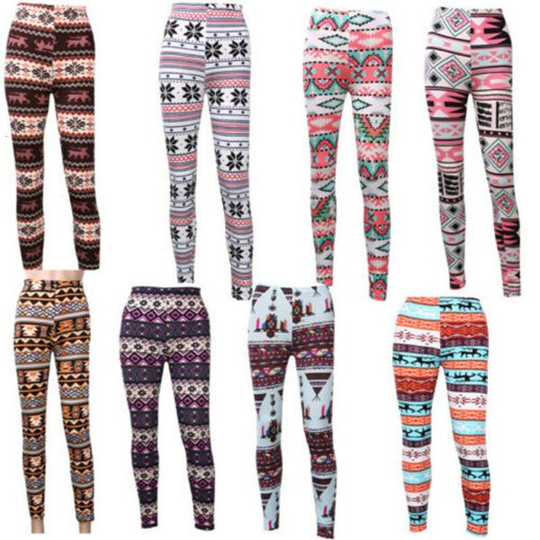 

fashion women leggings christmas geometric striped pattern print pants stretch slim leggings female xmas clothing high waist pants, Black