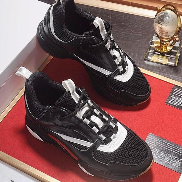 

comfortable mens shoes zapatillas hombre b22 canvas and calfskin sneaker new arrival vintage men shoes low casual shoes, Black