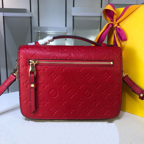 

2020 quality genuine black embossed leather women's handbag shoulder bags crossbody bags messenger bag size 25cmx19cmx9cm