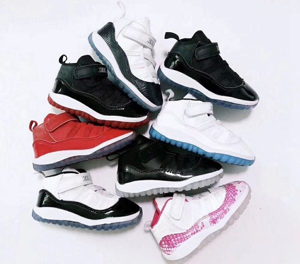 

space jam xi 11 toddler shoes pink snakeskin black bred gym red kids basketball sneaker concord born 72-10 nakeskin jordan retros