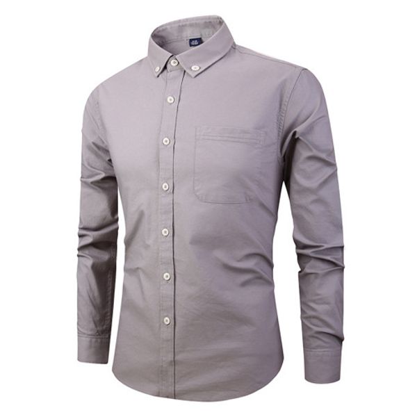 

2020 business men dress shirt solid 100%cotton man shirts slim casual fashion men's clothing spring autumn male shirt, White;black