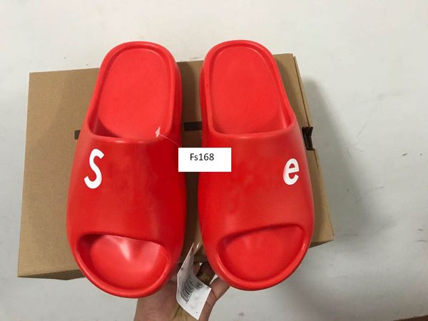 

2020 kanye west slipper men women bone earth brown sand slide resin stylist shoes sandals triple black foam runner size 5-11