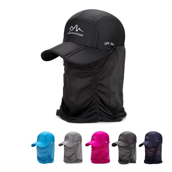 

outdoor bicycle sunscreen windproof sunscreen hat ultra-thin quick-drying waterproof breathable folding bicycle mosquito-proof hat, Blue;gray