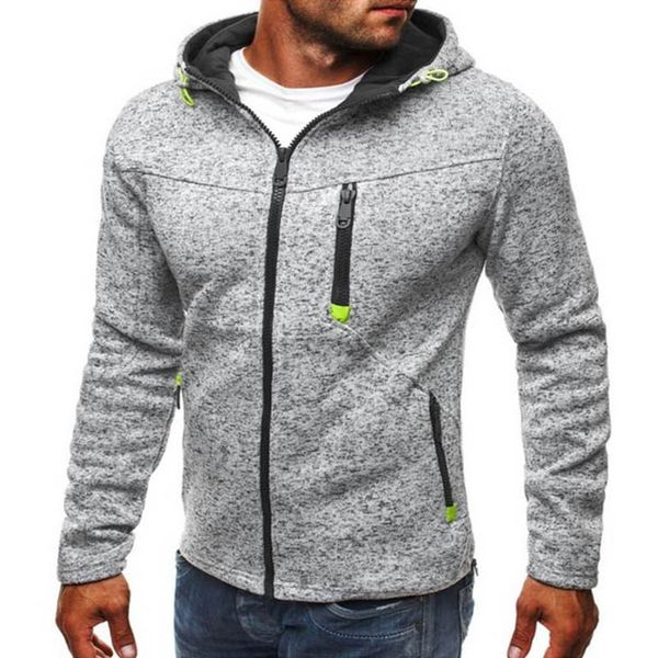 

men's vests fashion jacquard sports autumn winter hooded coat men zipper jacket sweatshirts casual fleece sweater cardigan, Black;white