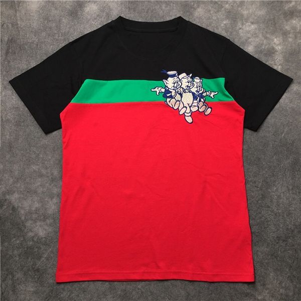 

new men fashion round neck casual t shirt couple embroidery loose short sleeved t shirt size s-xxl, White;black