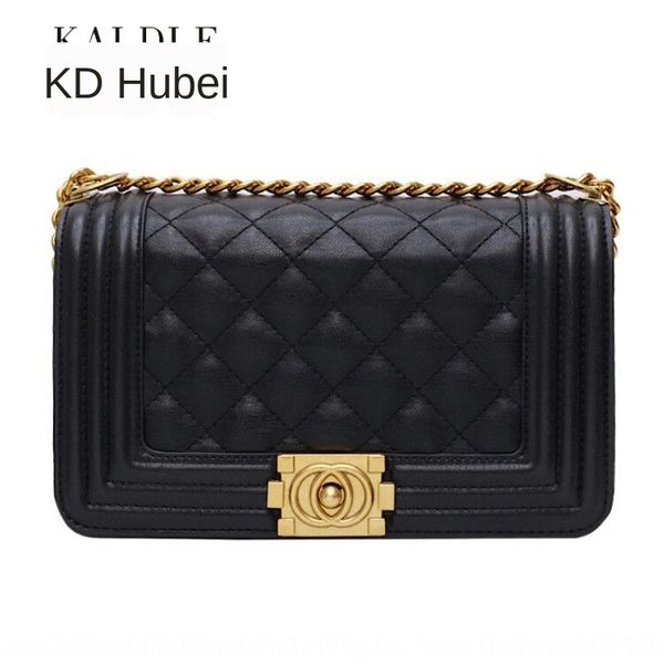 

e7pij 19 classic xiangfeng lingge embroidery thread women's soft pu chain simple elegant shoulder small square small square bag women&#