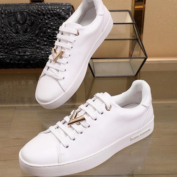 

frontrow sneaker men 's shoes fashion sneakers with origin box luxury shoes lace -up low casual men shoes zapatillas, Black