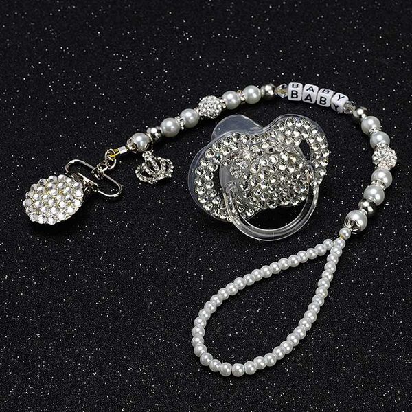 

miyocar personalised -any name colourful bling bling pacifier clips/soother chain holder dummy clip/teethers clip for baby