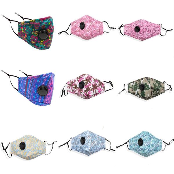 

2020 new designer face mask luxury mask washable dustproof riding cycling sports floral print fashion masks for men and women#462, Black