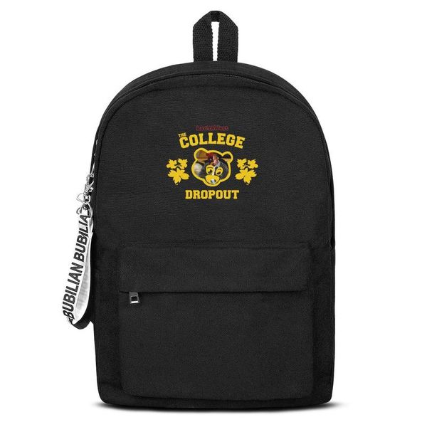 

classic kanye west the college dropout canvas bookbag basic backpack reusable school student traveling daypack graduation album kanye ye