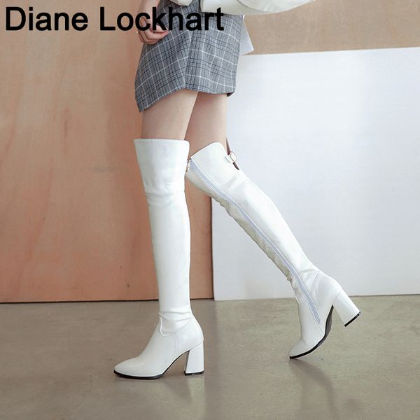 

2020 new shoes women boots black over the knee boots female autumn winter lady thigh high chaussures botas mujer 3-11
