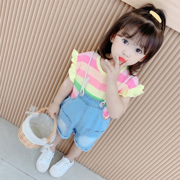 

jvgis girls rope 2020 summer korean fashionable 1-6 years old female baoyang style all-match girls' rope tie pants 2020 summer korean f, Blue