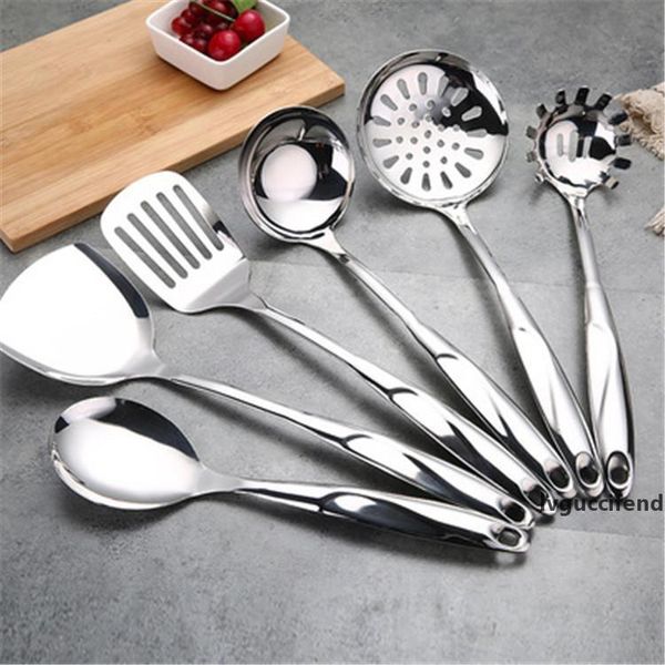 

kitchen utensil stainless steel utensil wholesale utensil set spatula rice soup ladle skimmer spoon pasta server turner