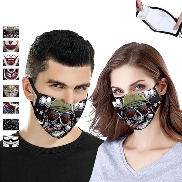 

designer face mask reusable protective pm2.5 filter printing mouth mask anti dust windproof mouth-muffle dwa47