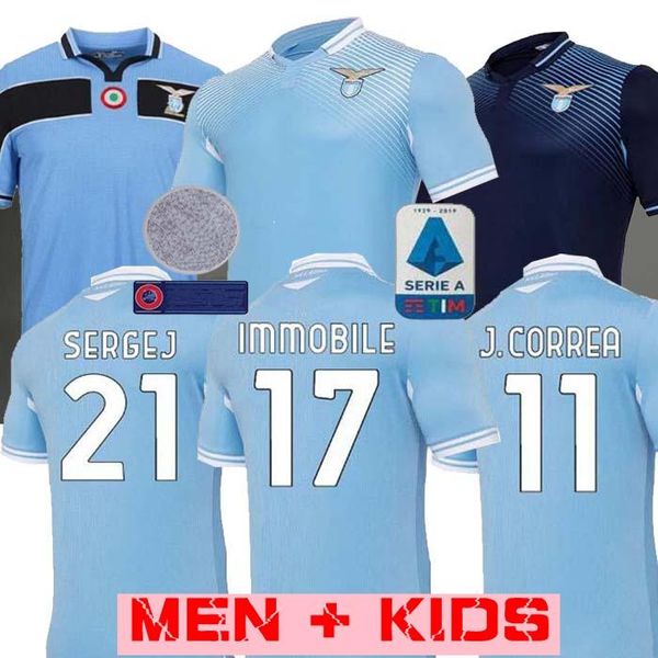 

20 21 lazio soccer jersey 120th 2020 2021 football shirt luis alberto immobile sergej men kids kits maillot maglia correa corozo marusic, Black