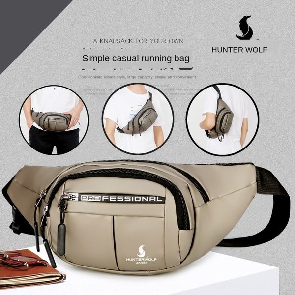 

flusr wolf hunting new composite cloth korean outdoor sports travel running men's shoulder bag portable diagonal outdoor sports multifu, White