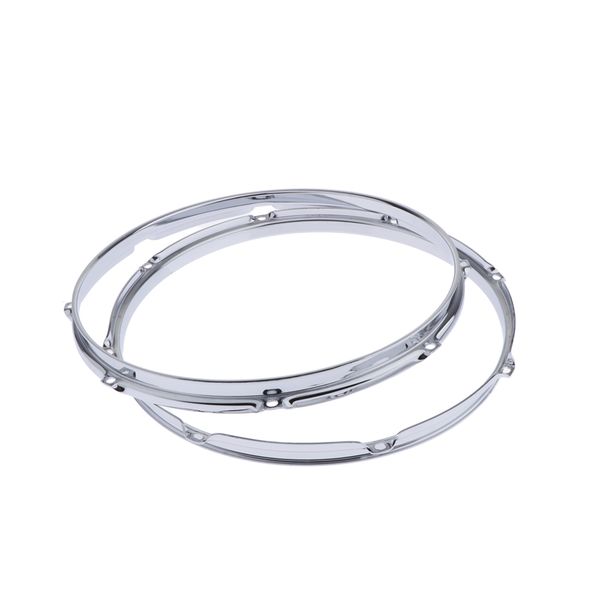 

pair die-cast 8-lug tom drum hoop - batter side - zinc alloy - 14 inch 2.5mm