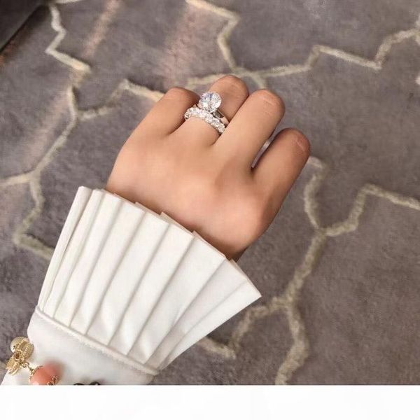 

High version 925 sterling silver claw 1-3 karat promise diamond rings bague anillos womens marry wedding engagement lovers gift jewelry
