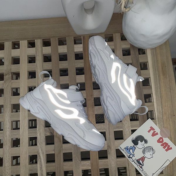 

boys shoes children shoes brand kids sneakers sport fashion casual children boy sneakers 2020 spring/autumn reflective strip, Black