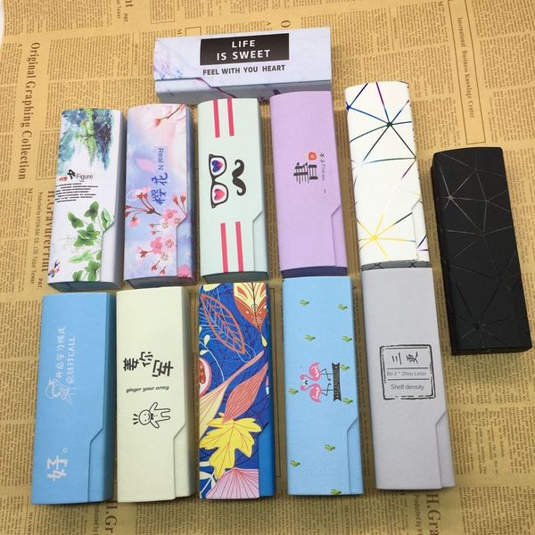 

folding case glasses case handmade box sun glasses box fashion small fresh, Blue