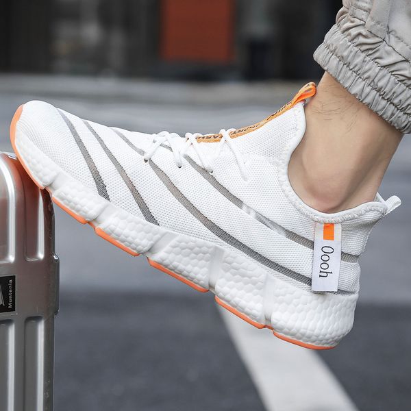 

2020 new spring and summer breathable mesh men's shoes outdoor casual sports shoes zapatos hombre classic men's casual shoes, Black