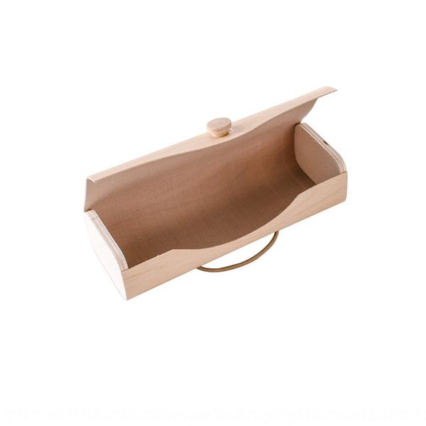 

2020 selling bark handmade natural environmental protection sun button wood leather handmade box glasses case glasses case box, Blue