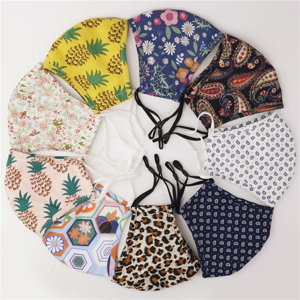 

леопард пыль лица маски цветок ушной спеклы mascarilla хлопок мода дышащие mascherine моющийся пользовательские мужской 5 9hh с2