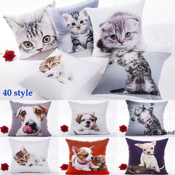

3d printing cat dog pillow case christmas cartoon pillow cover home sofa car decorative cushion cover without core dhl wx9-864