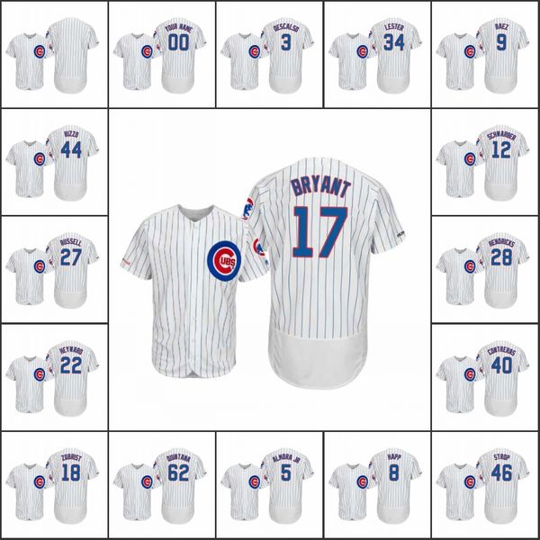 

chicago cubs men #9 javier baez 44 anthony rizzo 17 kris bryant women youth 150th anniversary home authentic custom jersey