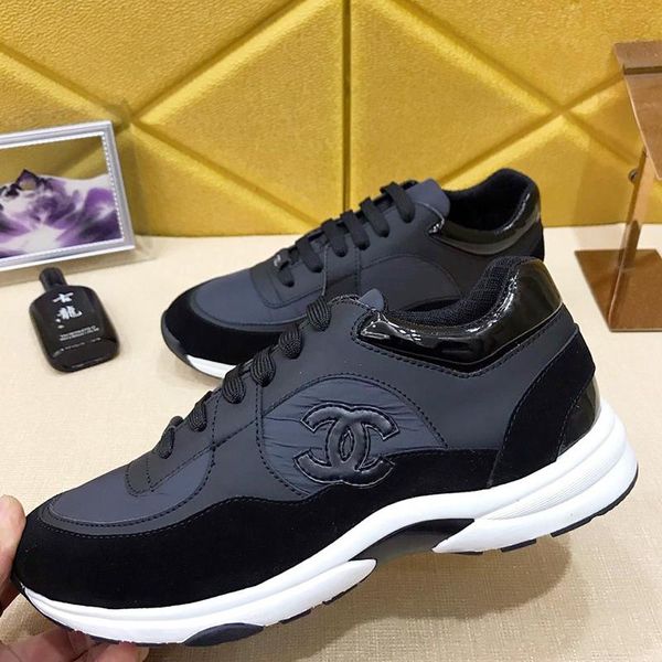 

new arrival women shoes lightweight sports luxury shoes lace -up plus size style women shoes fashion sneakers with origin b, Black