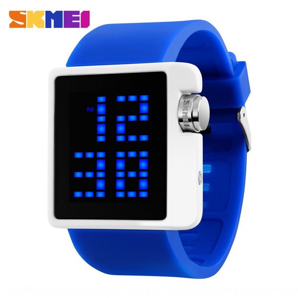 

shicemei new jelly women's women's children's watch leisure lled electronic waterproof meter electronic waterproof meter watc, Blue