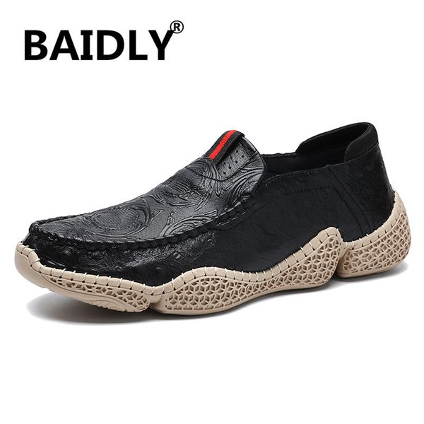 

genuine leather men loafers moccasins black mens driving shoes big size 38-46 italian loafers shoes handmade casual