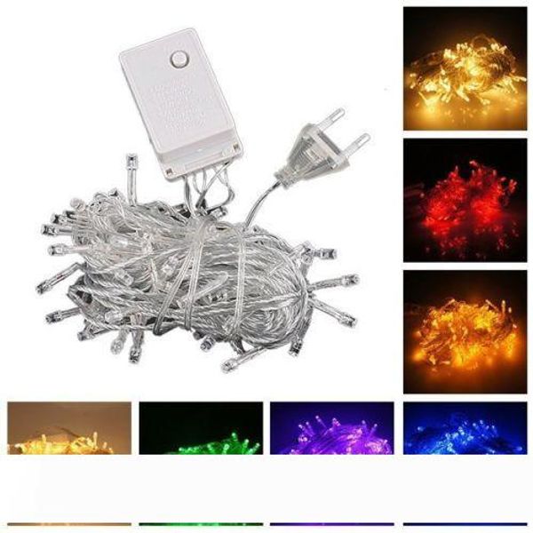

edison2011 10m 20m waterproof 110v 220v 100 200 led holiday string lights for christmas festival party fairy colorful xmas led string lights