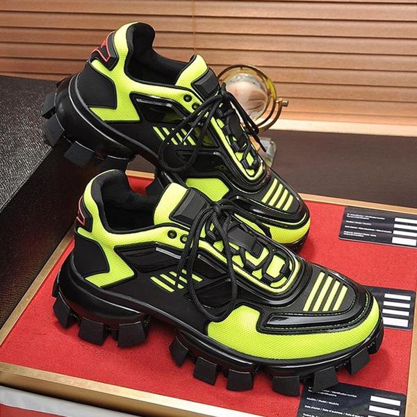 

luxury cloudbust thunder knit sneakers men 's shoes autumn and winter breathable shoes comfortable low lace -up men shoes chunky s, Black