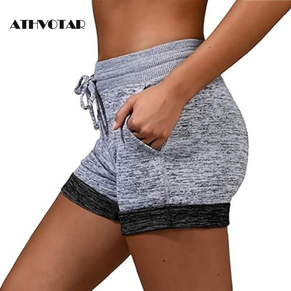 

women's shorts athvotar women casual lace up fitness for summer breathable workour sports, White;black