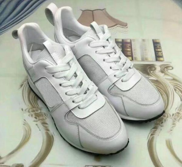 

designer women runaway leather casual shoes women designer breathability sneakers men shoes genuine leather fashion mixed color 36-46 l03, Black